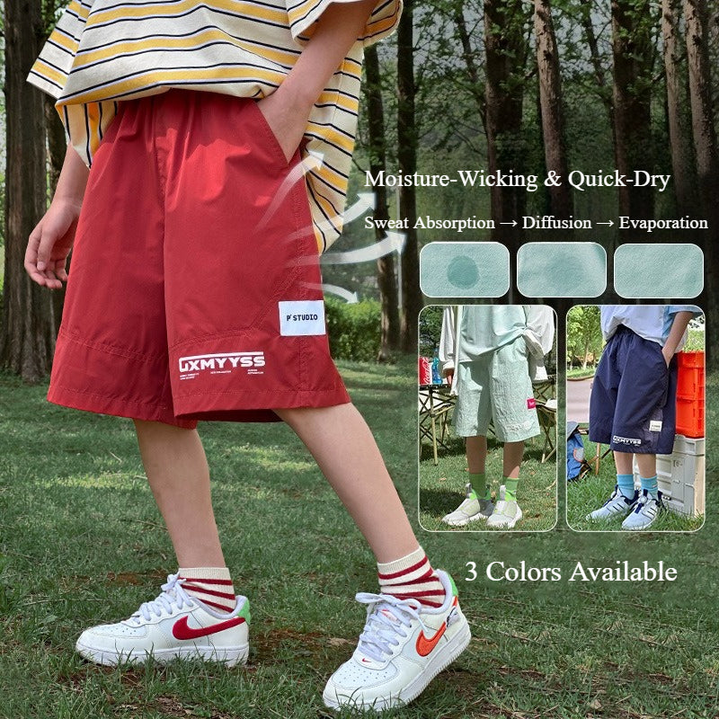 Quick Dry 5 Inch Athletic Shorts, Summer Wear for Boys