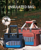 One-day tour thermal insulation bag, fish pattern 15-18L lunch box ice pack.