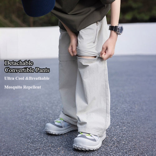 Boys Convertible Zip Off Cargo Quick Dry Outdoor Hiking Pants