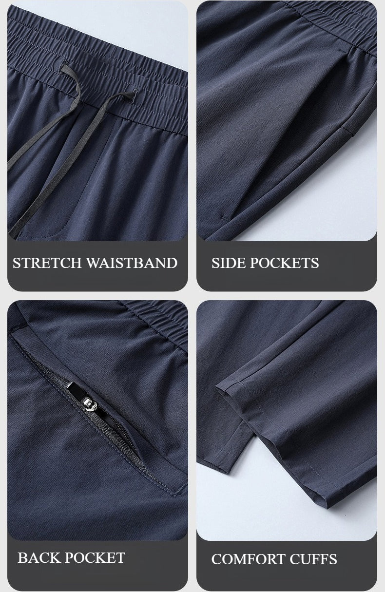Men's Water Repellent Ice Feel Sun Protection Straight Leg Stretch Pants