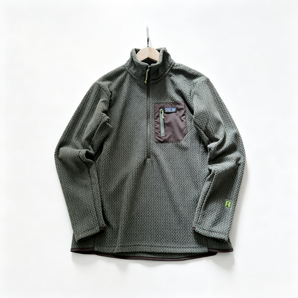 Patagonia Stand-Collar Half-Zip Sweatshirt with Pocket – Unisex Loose Wave-Cut Fit