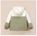 Spring and Autumn children's three-in-one jacket, windproof and waterproof two-piece set for boys and girls, children's outdoor warm jacket