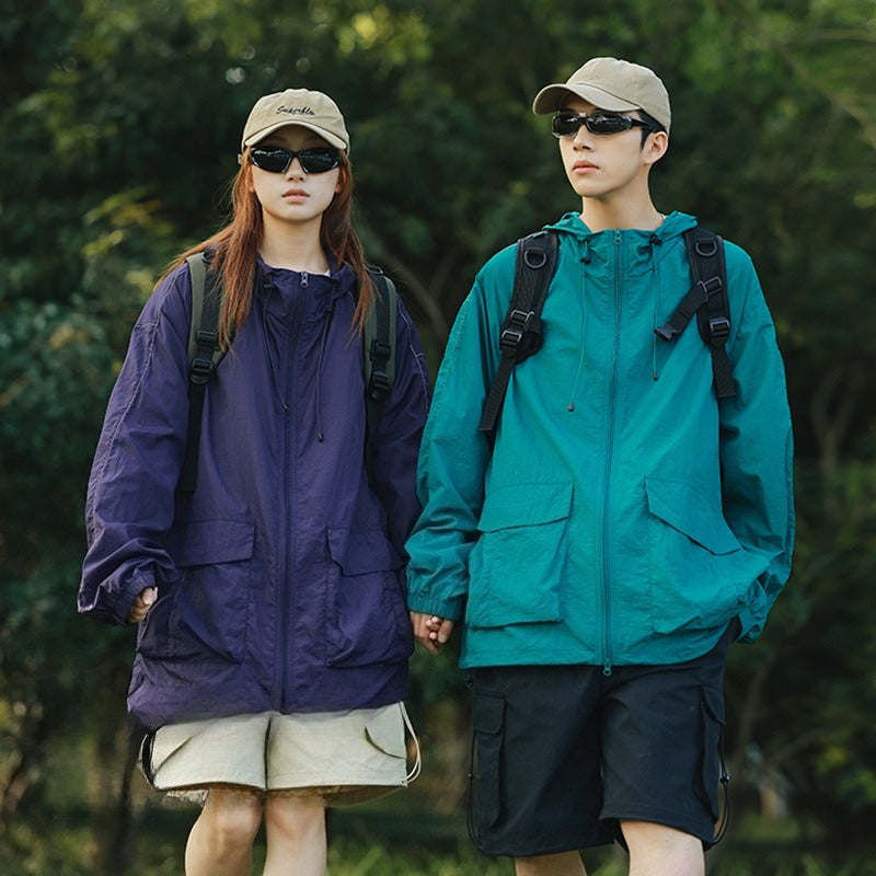 Unisex UPF50+ Reflective Sun Protection Jacket | Water‑Repellent Anti‑Mosquito Outdoor Spring Coat