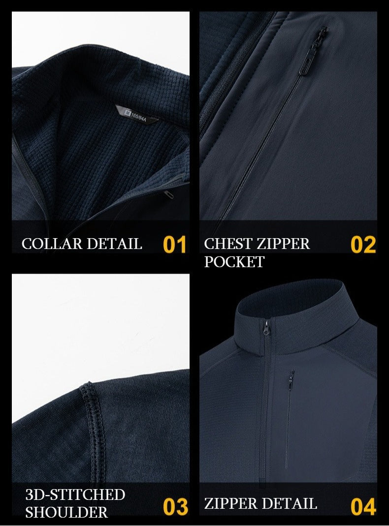 Lightweight Softshell Fleece Jacket Unisex | Warm Quick‑Dry for Hiking Travel