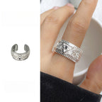 Hip-Hop Evil Eye Silver Ring