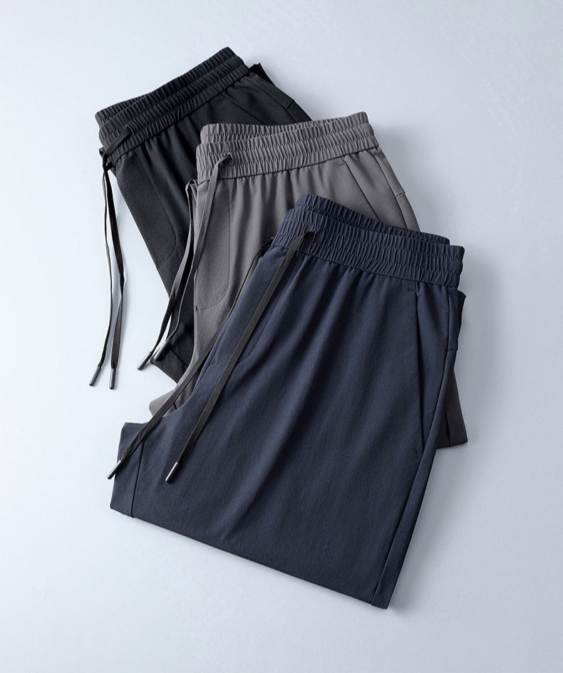Wenhouu Men's Water Repellent Ice Feel Sun Protection Straight Leg Stretch Pants
