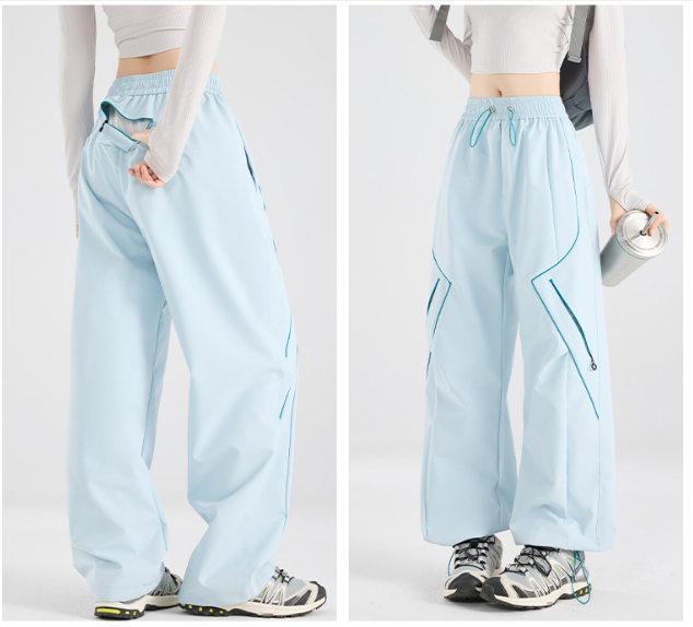 WENHOUU 2‑Piece Detachable Storm Pants Windproof Waterproof Outdoor Hiking Pants for Men Women