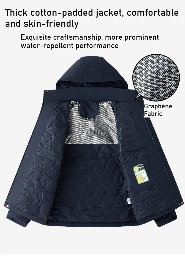 Women's and men's jackets are windproof and waterproof, and padded jackets.