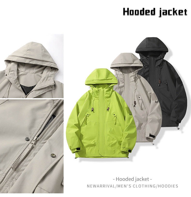 Youth popular jacket, the same Japanese simple style for men and women, versatile windproof and rainproof jacket