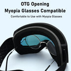 Ski smooth no fog mirror, can card myopia, spherical large field of view ski goggles