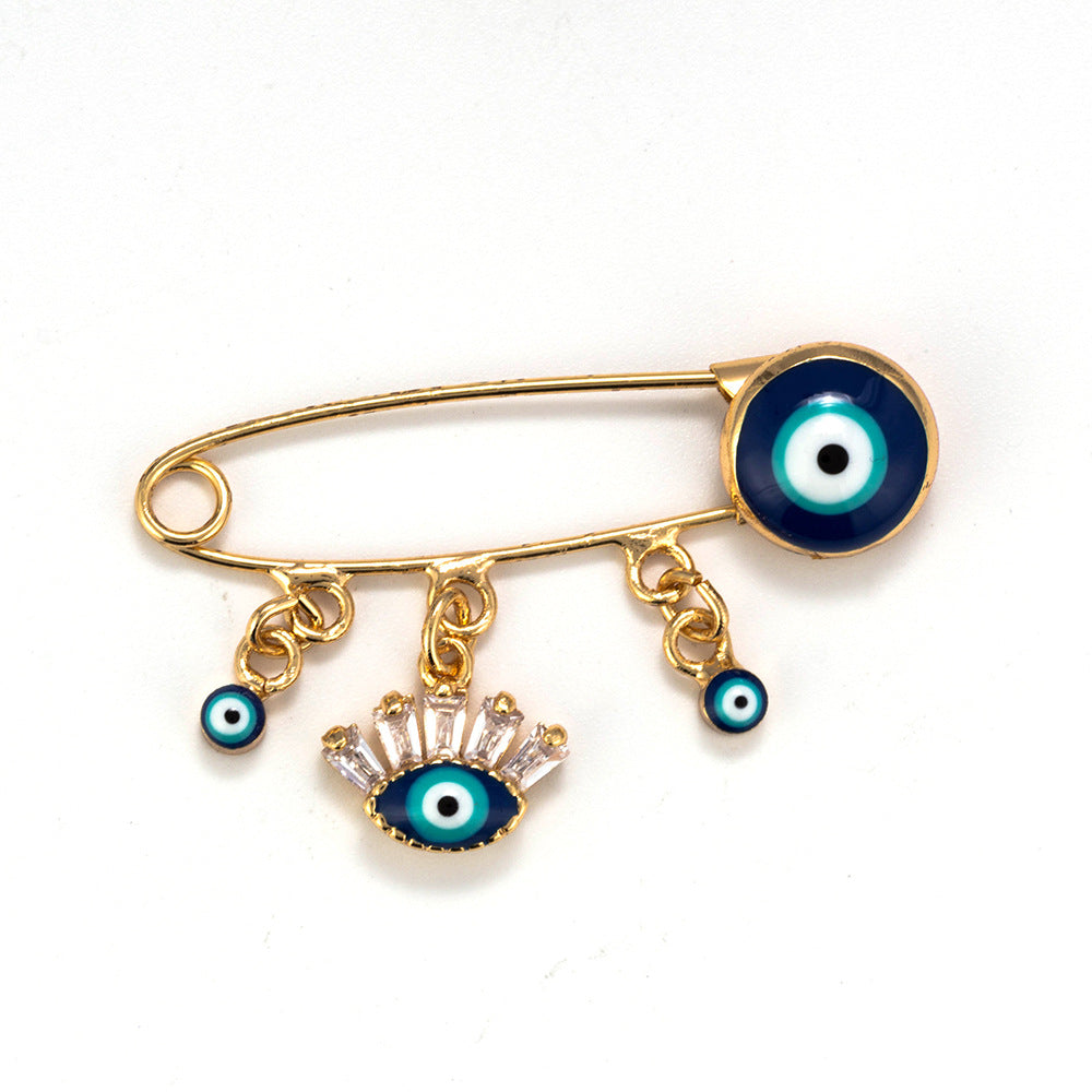 Evil Eye Brooch/Ball Pin