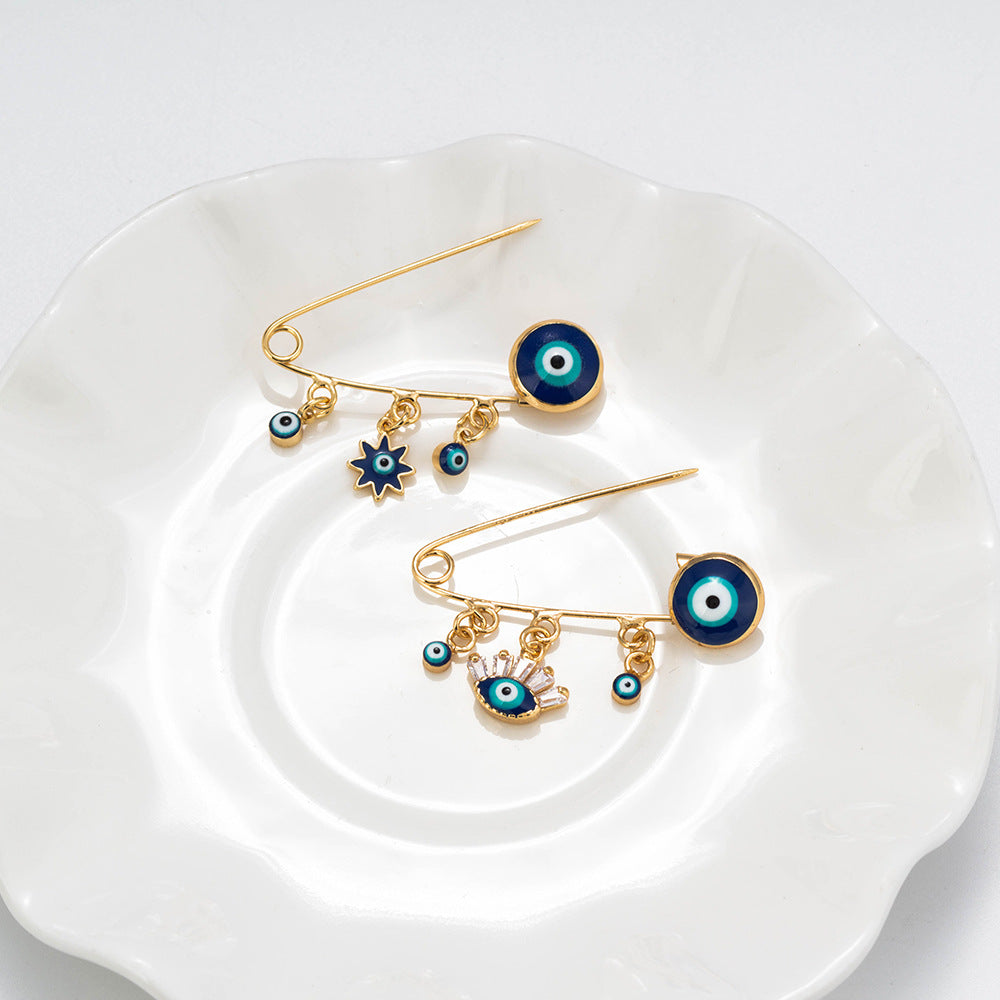 Evil Eye Brooch/Ball Pin