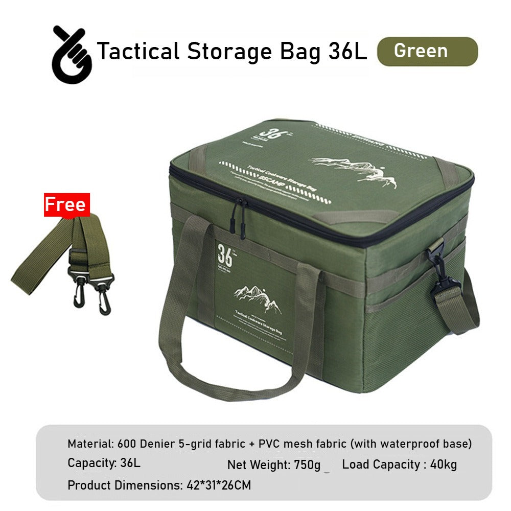 Camping tactical storage bag, outdoor with table board, portable sundries and equipment bag