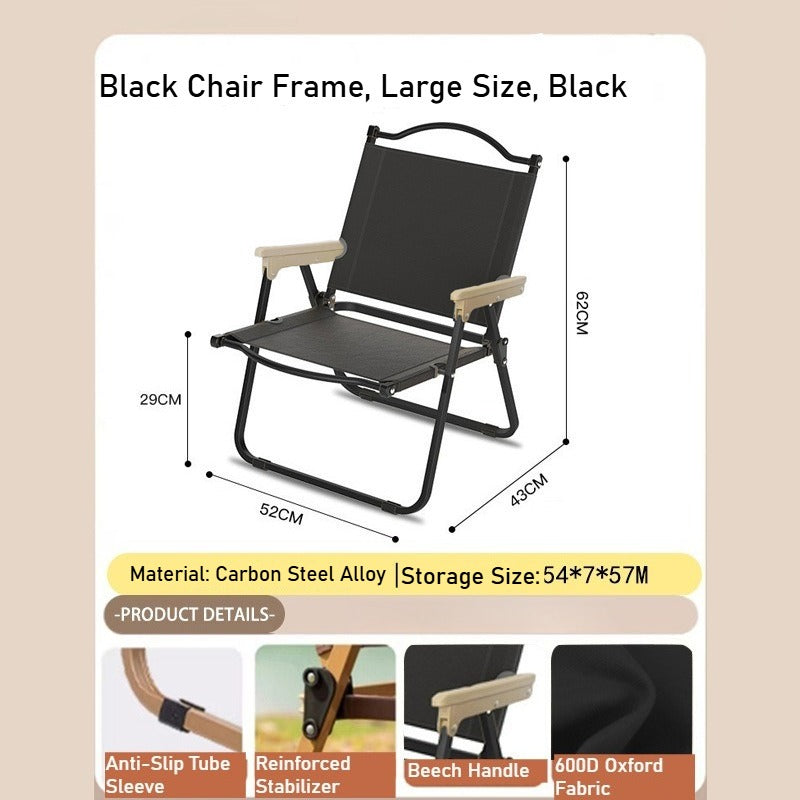 Camping Outdoor Folding Chair - Portable for Beach, Vendor & Catering Needs