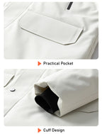Men's New Workwear Down Jacket - Thickened Mid-Length Warm Cold-Resistant