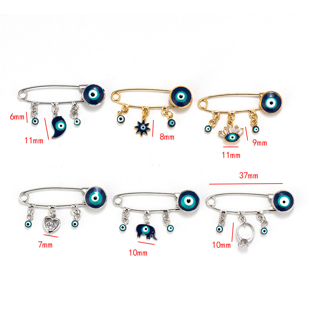 Evil Eye Brooch/Ball Pin