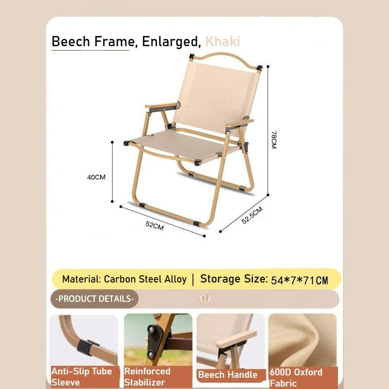 Camping Outdoor Folding Chair - Portable for Beach, Vendor & Catering Needs