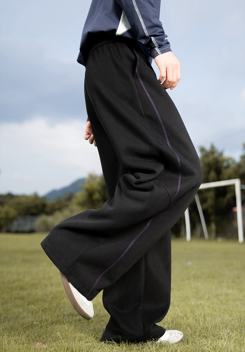 2025 autumn new American casual men's pants, straight loose sweatpants, trendy long sweatpants