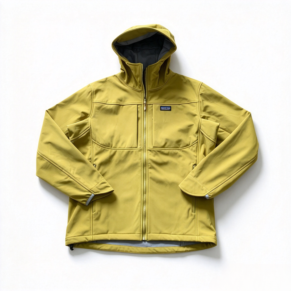 Patagonia Men's Soft Shell Hooded Jacket | Fleece Lined Windproof Outdoor Coat