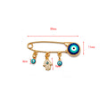 Evil Eye Brooch Clip Collar Pin