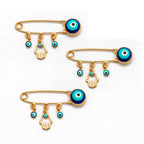 Evil Eye Brooch Clip Collar Pin