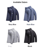 Trendy Lightweight Men's Down Jacket - Winter Stand Collar Solid Color Versatile Warm