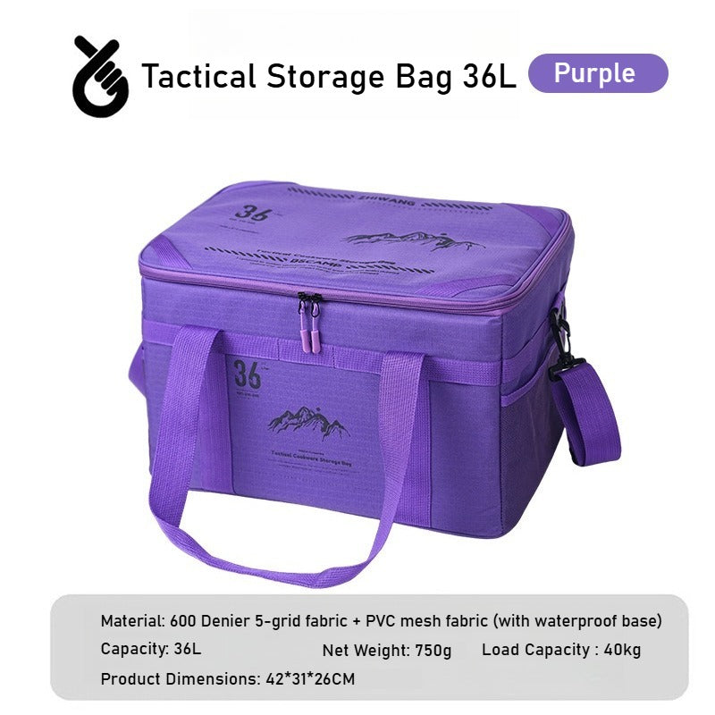 Camping tactical storage bag, outdoor with table board, portable sundries and equipment bag