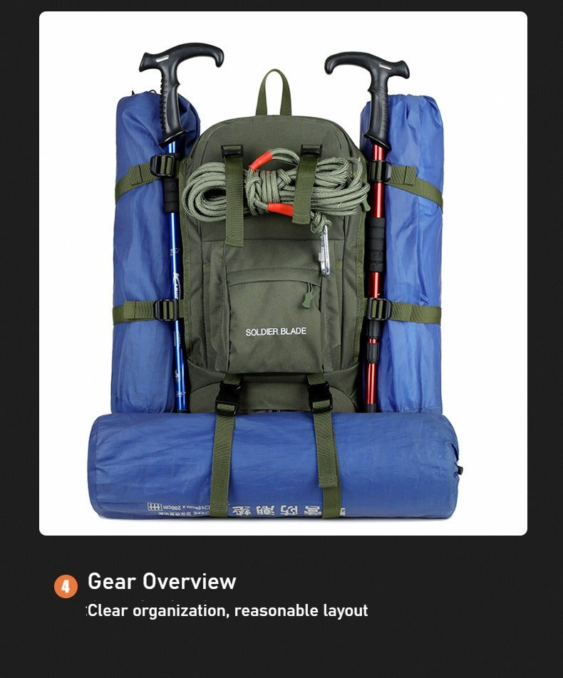 Premium lightweight outdoor backpack, large-capacity travel mountaineering bag