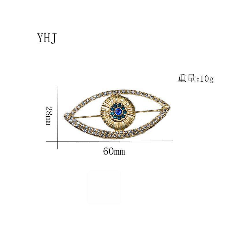 Evil Eye Brooch for Women, Full Diamond