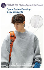 Men's loose crew neck sweater casual autumn new large size sweater