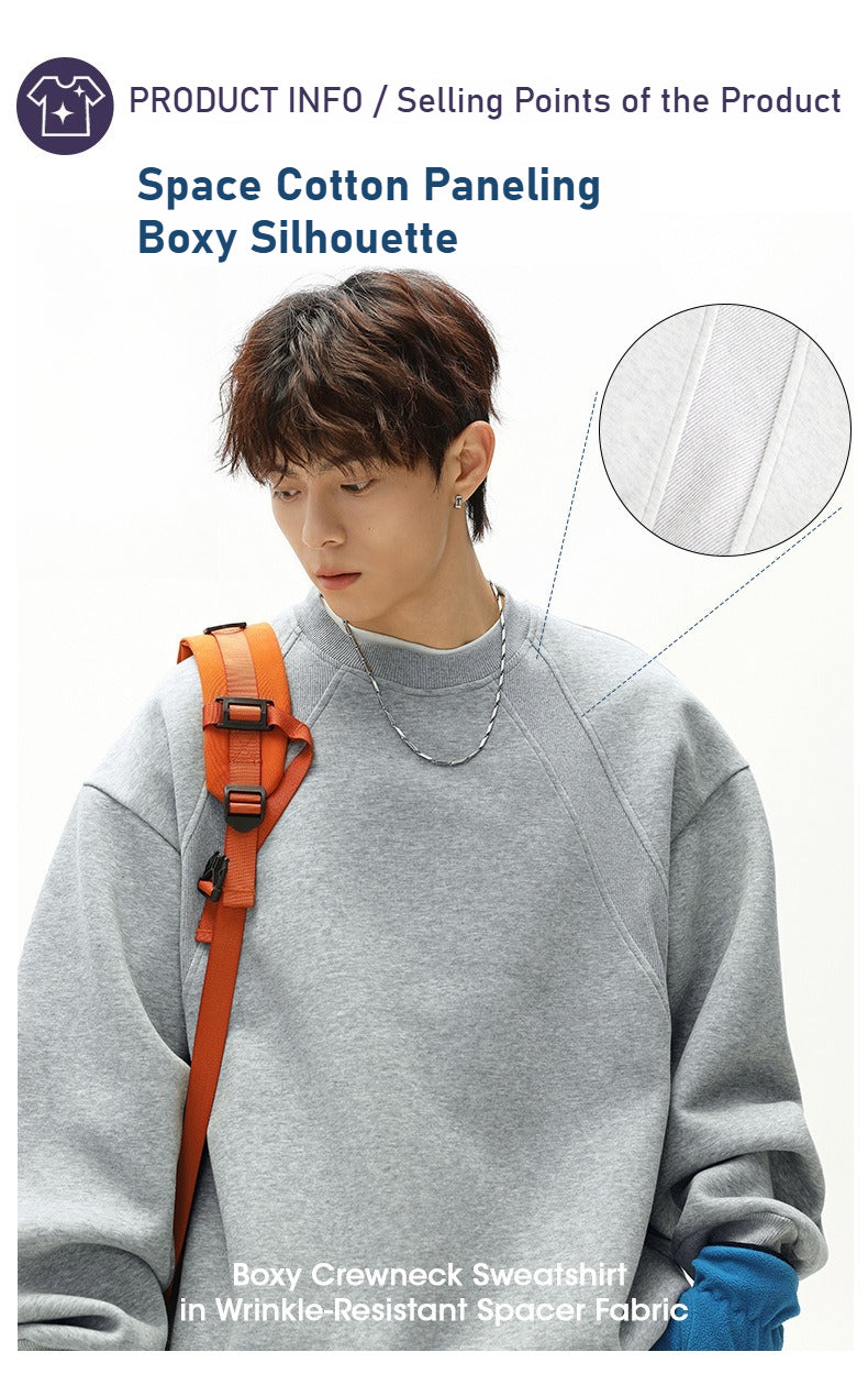 Men's loose crew neck sweater casual autumn new large size sweater