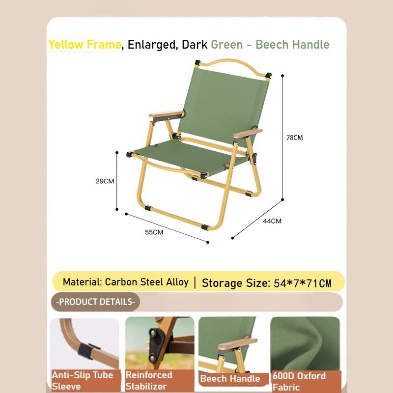 Camping Outdoor Folding Chair - Portable for Beach, Vendor & Catering Needs
