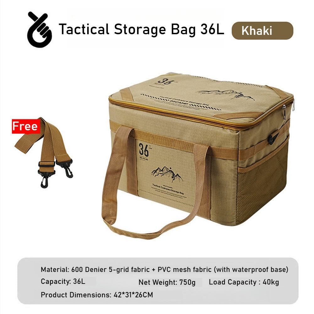 Camping tactical storage bag, outdoor with table board, portable sundries and equipment bag