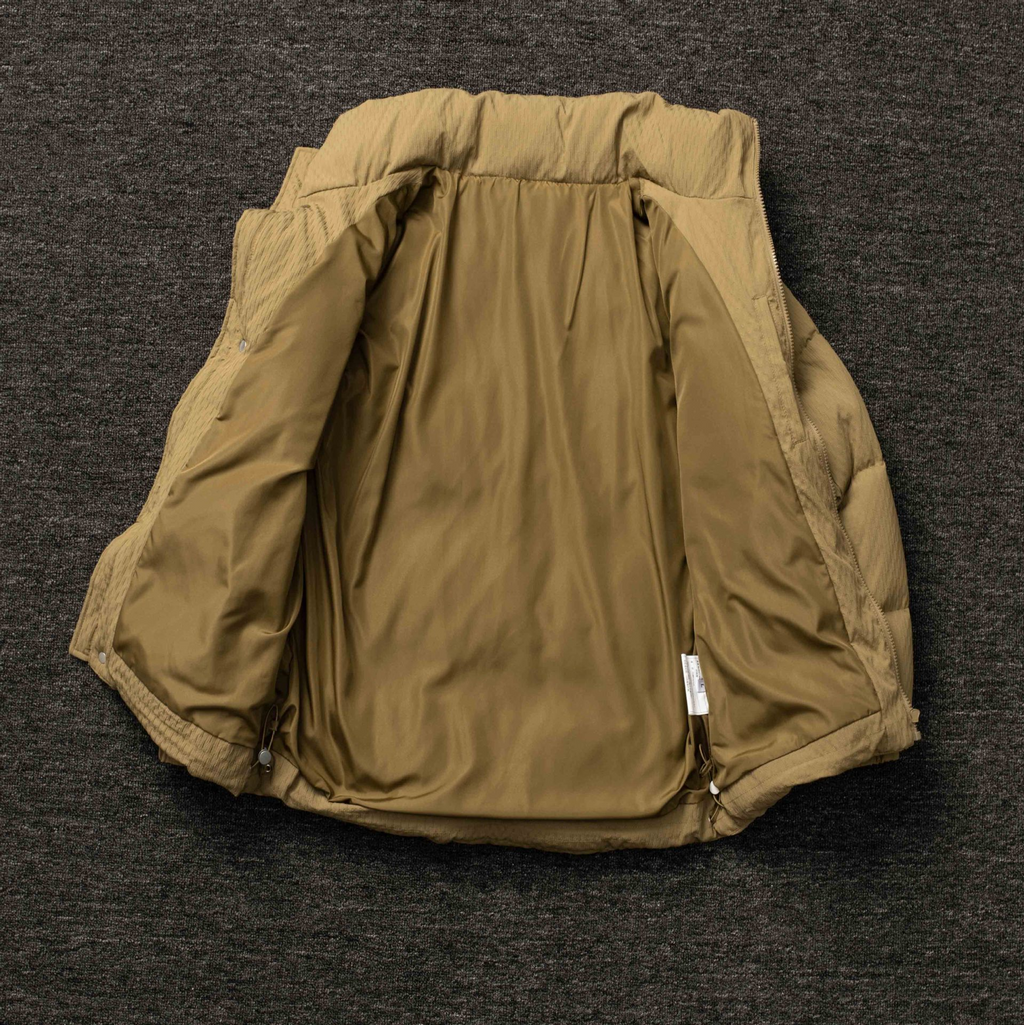 Men's Winter New Down Jacket - High-End Stand Collar Leather-Trim Pockets