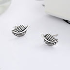 Nature Cast Metalworks Aspen Leaf Sterling Silver Post Earring