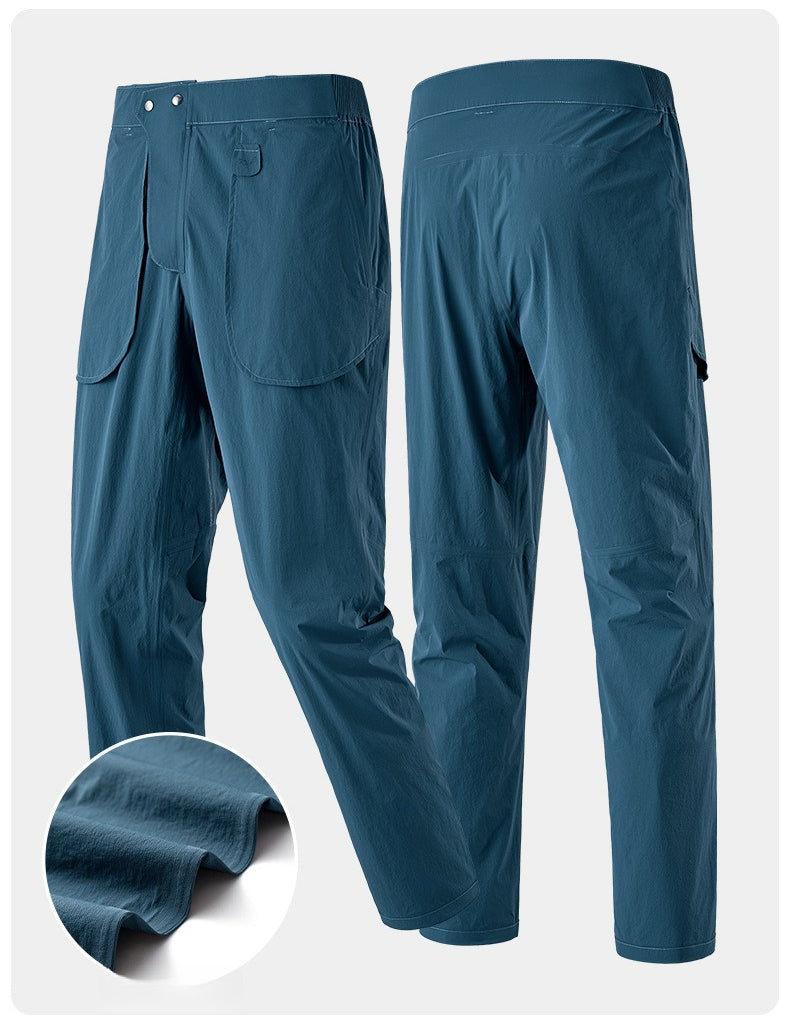 Waterproof Seam‑Sealed Stretch Hiking Pants, Breathable Antibacterial Straight‑Leg Outdoor Pants