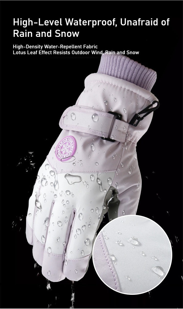 Winter Fleece-Lined Thickened Gloves - Touchscreen Ski Outdoor Cycling Windproof Warm