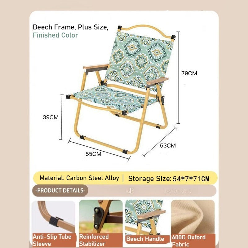 Camping Outdoor Folding Chair - Portable for Beach, Vendor & Catering Needs