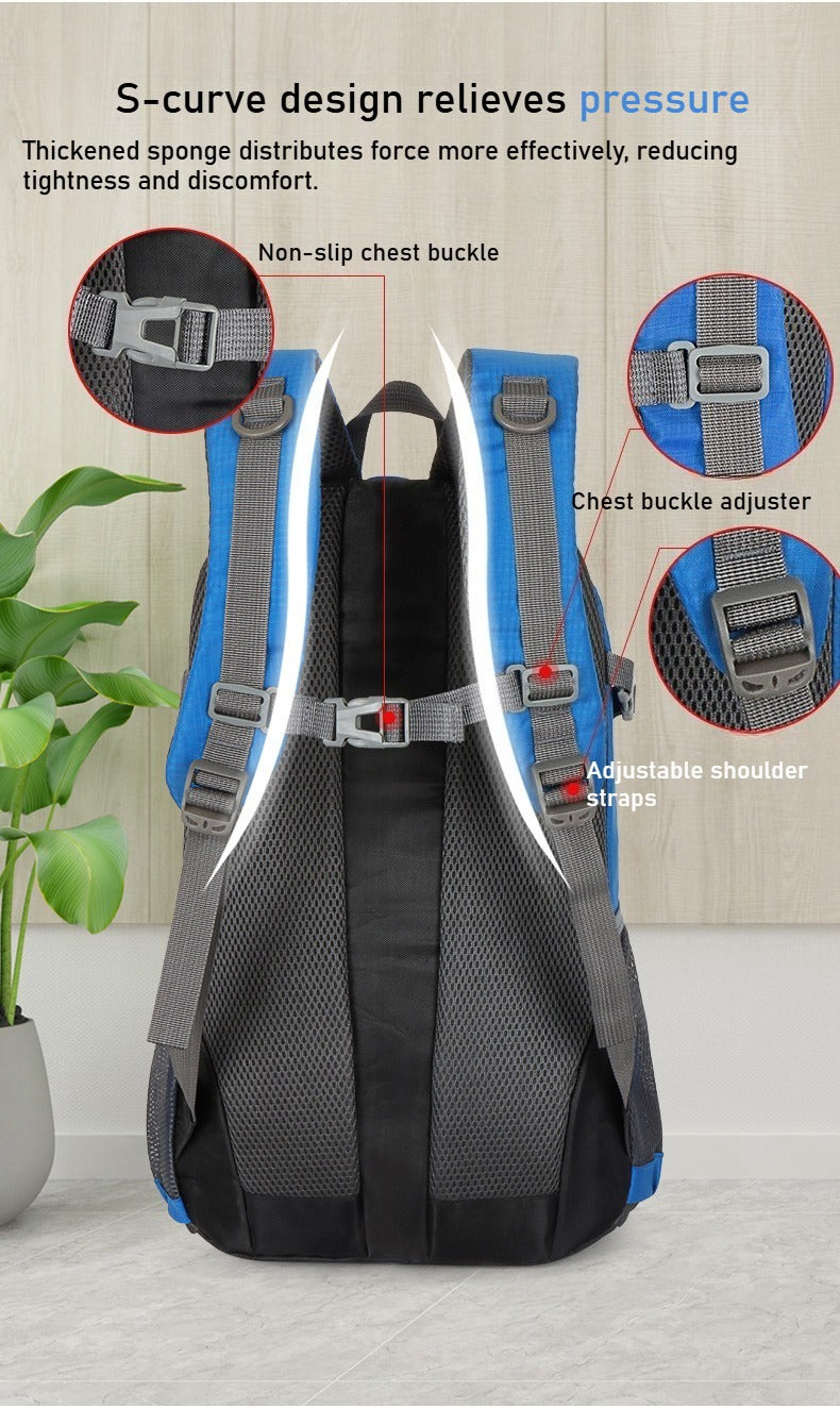 Outdoor hiking bag, hiking sports backpack, cycling leisure backpack 40L large capacity travel bag