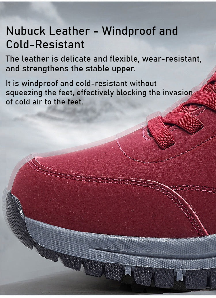 Winter Unisex Men's Snow Boots - Fleece-Lined Thickened Warm Mid-Calf High-Top