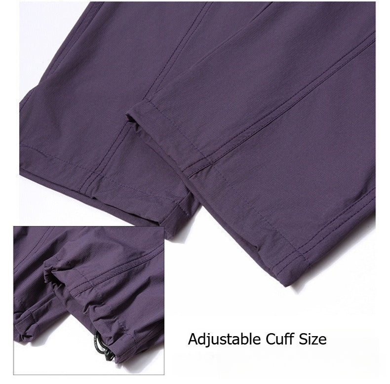 Unisex Techwear Paratrooper Pants, Water‑Repellent Softshell Straight‑Leg Outdoor Hiking Trousers