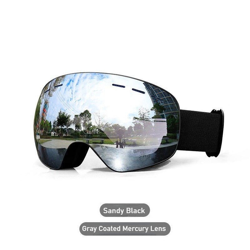 Ski smooth no fog mirror, can card myopia, spherical large field of view ski goggles