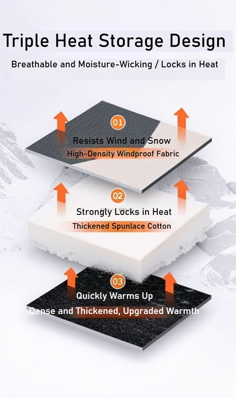 Winter Fleece-Lined Thickened Gloves - Touchscreen Ski Outdoor Cycling Windproof Warm