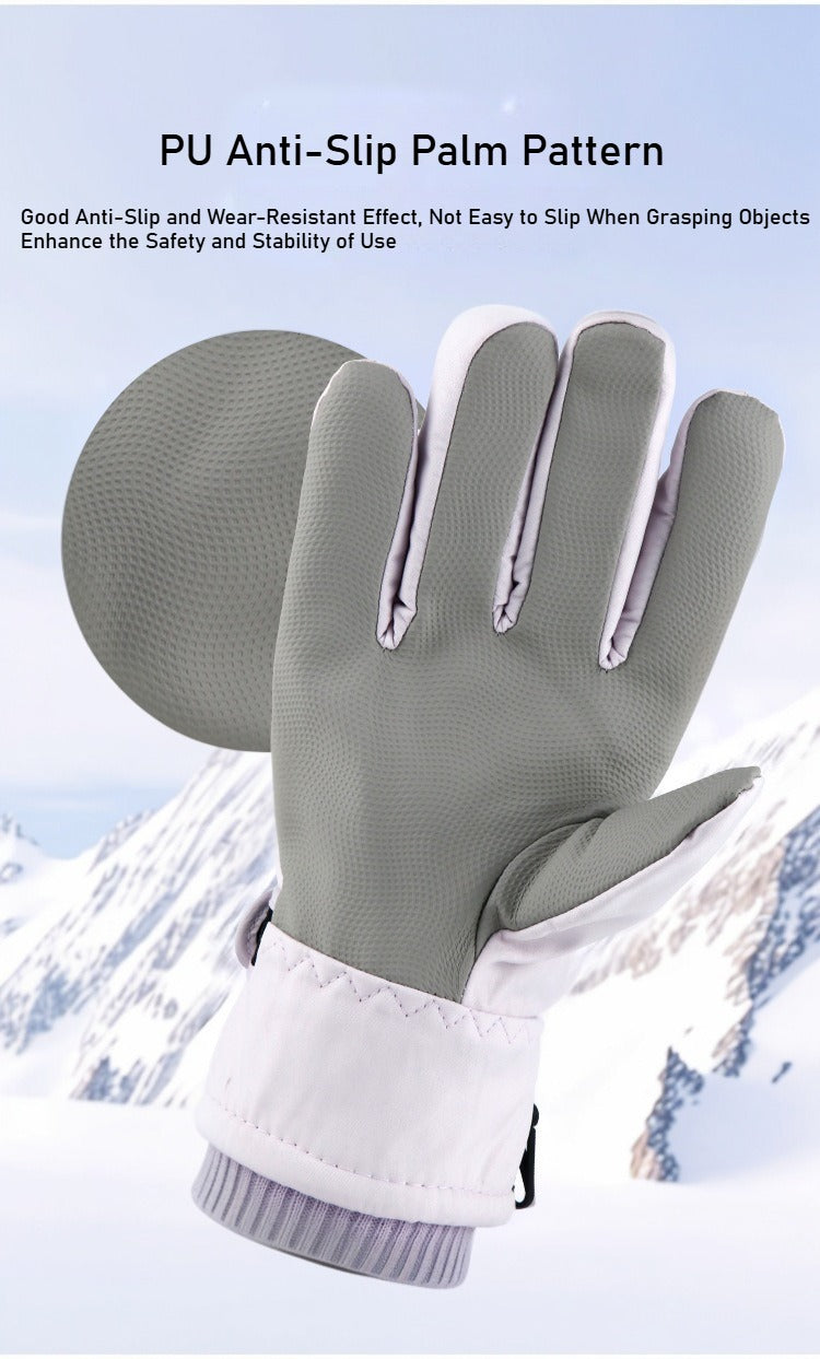 Winter Fleece-Lined Thickened Gloves - Touchscreen Ski Outdoor Cycling Windproof Warm