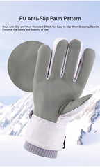 Winter Fleece-Lined Thickened Gloves - Touchscreen Ski Outdoor Cycling Windproof Warm