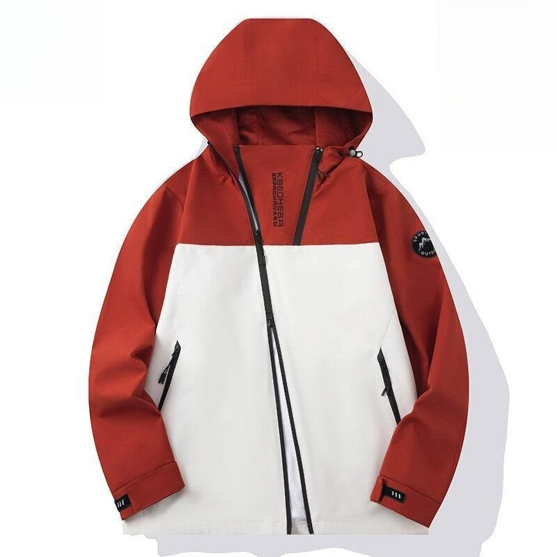 Autumn and winter three-proof jacket for men and women outdoor sports waterproof mountaineering hooded jacket