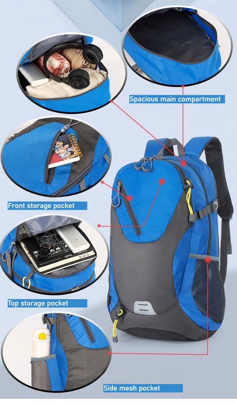 Outdoor hiking bag, hiking sports backpack, cycling leisure backpack 40L large capacity travel bag