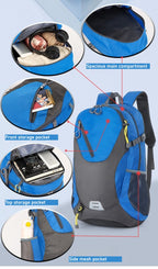 Outdoor hiking bag, hiking sports backpack, cycling leisure backpack 40L large capacity travel bag