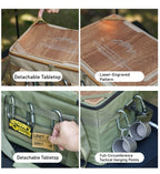 Camping tactical storage bag, outdoor with table board, portable sundries and equipment bag