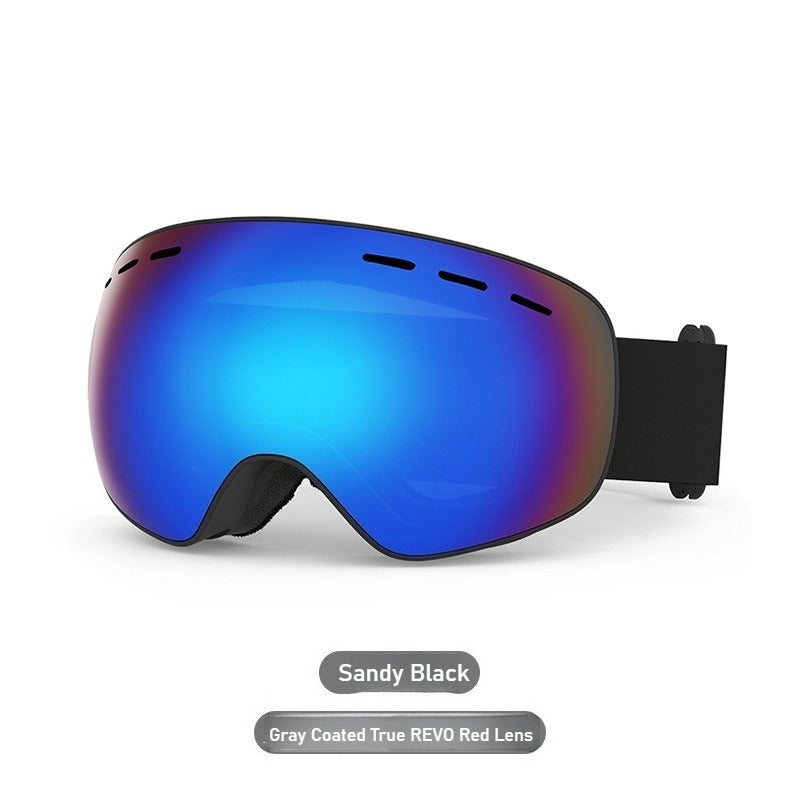 Ski smooth no fog mirror, can card myopia, spherical large field of view ski goggles
